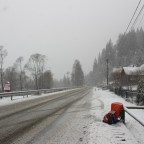 First hitchhiking in the snow + Barsana Monastery
